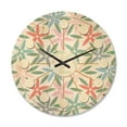 thumbnail image 1 of Designart 'Abstract Retro Flower Design III' Mid-Century Modern Wood Wall Clock, 1 of 5