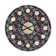 thumbnail image 1 of Designart 'Abstract Retro Flower Design V' Mid-Century Modern Wood Wall Clock, 1 of 5