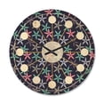 thumbnail image 1 of Designart 'Abstract Retro Flower Design V' Mid-Century Modern Wood Wall Clock, 1 of 5