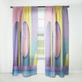 thumbnail image 1 of Designart 'Abstract Retro Geometric Architecture Pattern' Mid-Century Modern Curtain Panel, 1 of 5