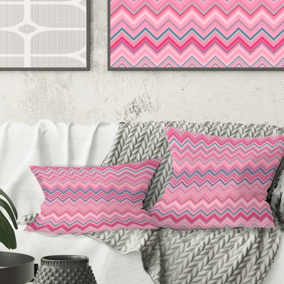 Designart Abstract Retro Geometric III' Mid-Century Modern Throw Pillow - 18x18