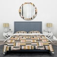 thumbnail image 1 of Designart 'Abstract Retro Geometric IX' Mid-Century Modern Duvet Cover Set, 1 of 4