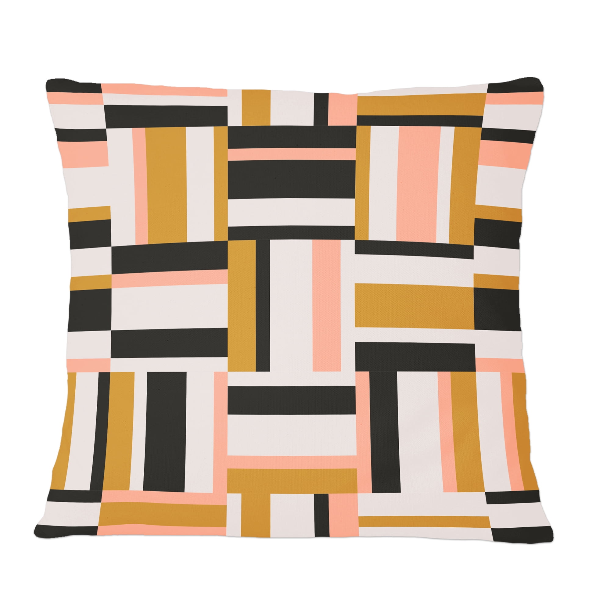 Designart Abstract Retro Geometric IX' Mid-Century Modern Throw Pillow - 12x20