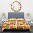 thumbnail image 1 of Designart 'Abstract Retro Geometric Pattern VI' Mid-Century Modern Duvet Cover Set, 1 of 4
