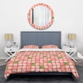thumbnail image 1 of Designart 'Abstract Retro Geometric Pattern VIII' Mid-Century Modern Duvet Cover Set, 1 of 4
