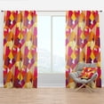thumbnail image 1 of Designart 'Abstract Retro Geometric VI' Mid-Century Modern Curtain Panel, 1 of 4