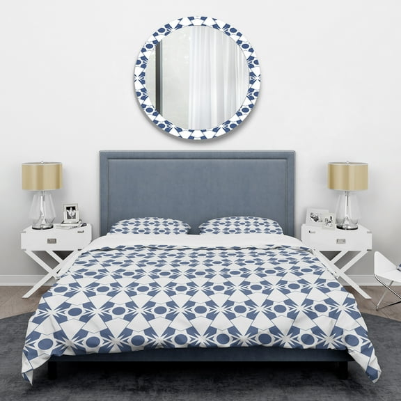 Designart 'Abstract Retro Geometrical Design I ' Mid-Century Modern Duvet Cover Set