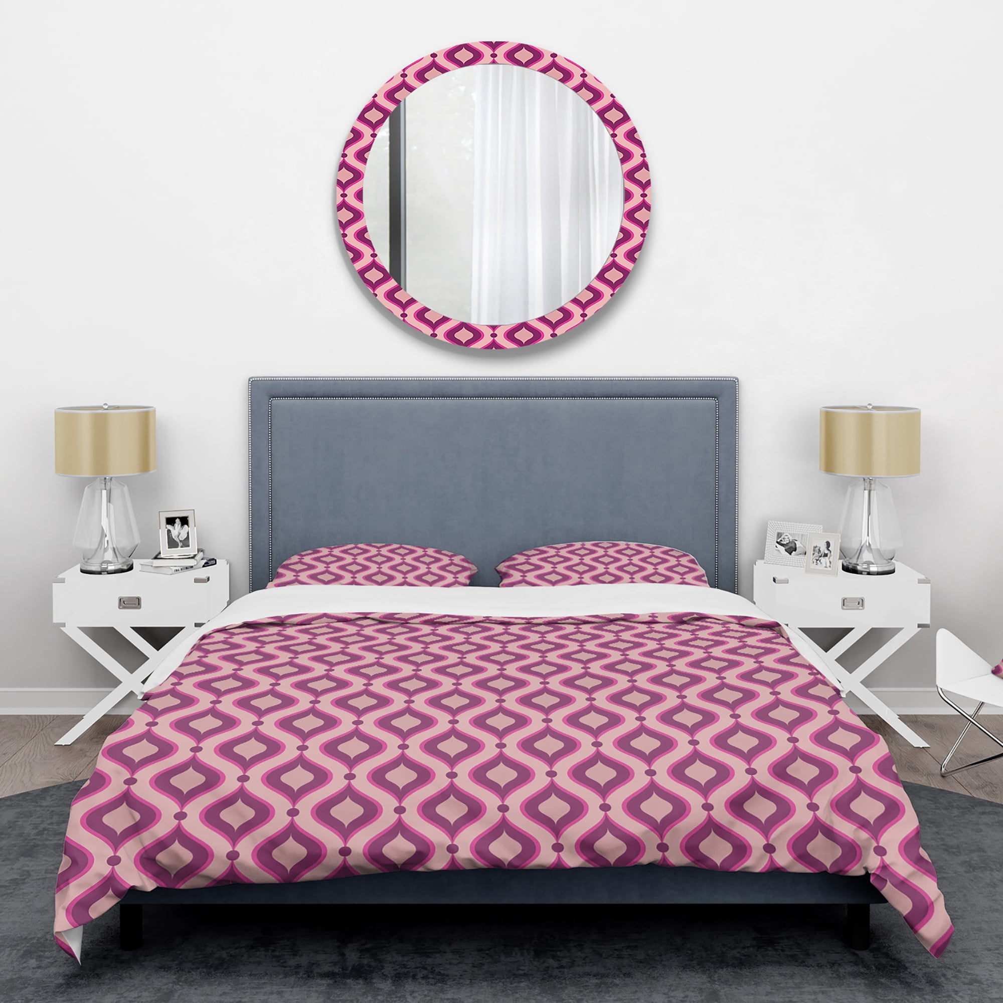 Designart 'Abstract Retro Geometrical Design IV' Mid-Century Modern Duvet Cover Set