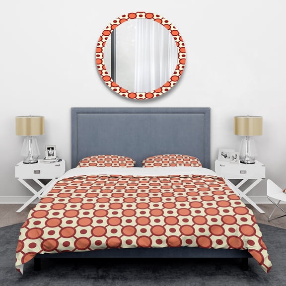 Designart 'Abstract Retro Geometrical Design IX' Mid-Century Modern Duvet Cover Set
