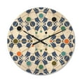 thumbnail image 1 of Designart 'Abstract Retro Geometrical Design Pattern I ' Mid-Century Modern Wood Wall Clock, 1 of 5