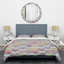 Designart 'Abstract Retro Geometrical Design X' Mid-Century Modern Duvet Cover Set