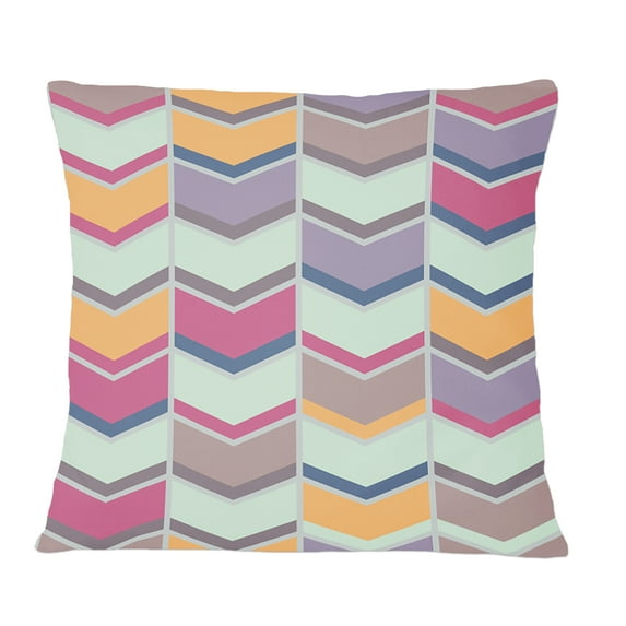 Designart Abstract Retro Geometrical Design X' Mid-Century Modern Throw Pillow - 12x20