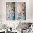 thumbnail image 1 of Designart "Abstract Retro Hydrangea Flower Blossom III" Hydrangea Framed Wall Art Set Of 2 - Traditional Gold Framed Canvas Set For Living Room Decor, 1 of 6