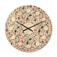 thumbnail image 1 of Designart 'Abstract Retro Pattern Design II' Mid-Century Modern Wood Wall Clock, 1 of 5