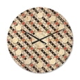 thumbnail image 1 of Designart 'Abstract Retro Pattern Design IV' Mid-Century Modern Wood Wall Clock, 1 of 5