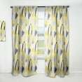 thumbnail image 1 of Designart 'Abstract Retro Pattern Design V' Mid-Century Modern Curtain Panel, 1 of 5