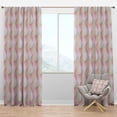 thumbnail image 1 of Designart 'Abstract Retro Pattern Design VII' Mid-Century Modern Blackout Curtain Panel, 1 of 4