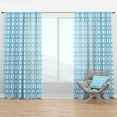 thumbnail image 1 of Designart 'Abstract Retro Pattern Design XIII' Mid-Century Modern Curtain Panel, 1 of 4