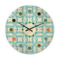 thumbnail image 1 of Designart 'Abstract Retro Pattern Design XIII' Mid-Century Modern Wood Wall Clock, 1 of 5