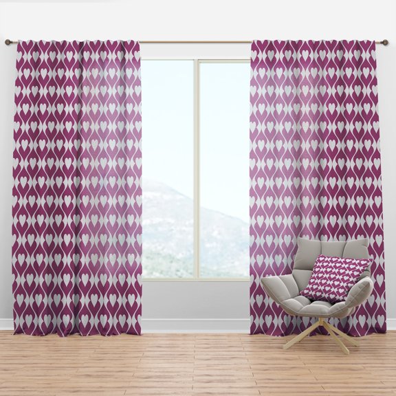 Designart 'Abstract Retro Pattern Design XIX' Mid-Century Modern Curtain Panel