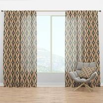Designart 'Abstract Retro Pattern Design XV' Mid-Century Modern Curtain Panel