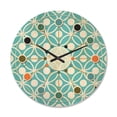 thumbnail image 1 of Designart 'Abstract Retro Pattern Design XVI' Mid-Century Modern Wood Wall Clock, 1 of 5