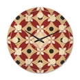 thumbnail image 1 of Designart 'Abstract Retro Pattern Design XXII' Mid-Century Modern Wood Wall Clock, 1 of 5