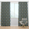thumbnail image 1 of Designart 'Abstract Retro Pattern II' Mid-Century Modern Blackout Curtain Panel, 1 of 4
