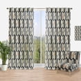 thumbnail image 1 of Designart 'Abstract Retro Triangular Geometrics Pattern' Mid-Century Modern Curtain Panel, 1 of 4
