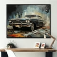 thumbnail image 1 of Designart "Abstract Retro Vehicle Energy II" Car Vintage Floater Framed Wall Art Living Room, 1 of 5