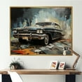 thumbnail image 1 of Designart "Abstract Retro Vehicle Energy II" Car Vintage Floater Framed Wall Art Living Room, 1 of 5