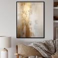 thumbnail image 1 of Designart "Abstract River In Minimal Gold And Beige IV" Northern Lights Floater Framed Wall Art Prints, 1 of 5