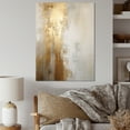 thumbnail image 1 of Designart "Abstract River In Minimal Gold And Beige IV" Northern Lights Wall Art Prints, 1 of 7
