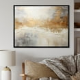 thumbnail image 1 of Designart "Abstract River In Minimal Gold And Beige" Northern Lights Floater Framed Canvas Prints, 1 of 5