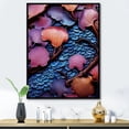 thumbnail image 1 of Designart "Abstract River of Mushroom in Blue and Purple" Abstract Framed Wall Art - Modern Blue Tachisme Living Room Framed Canvas Art, 1 of 6