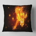thumbnail image 1 of Designart Abstract Running Fire Horse - Animal Throw Pillow - 18x18, 1 of 4