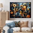 thumbnail image 1 of Designart "Abstract Shapes Fusion Blue and Yellow Dynamic II" Abstract Wall Art - Modern Blue Abstract Modern Shapes Entryway Wall Art Print, 1 of 4