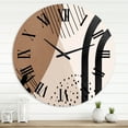 thumbnail image 1 of Designart 'Abstract Shapes In Terracotta And Ivory Shapes I' Modern Wall Clock, 1 of 5