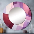 thumbnail image 1 of Designart "Abstract Shapes with Mauve Motion I" Abstract Shapes Rund Mirror For Wall Decor - Large Purple Round Printed Mirror -Modern Round Living Room Mirror - 23" x 23", 1 of 6