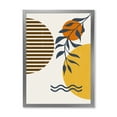thumbnail image 1 of Designart 'Abstract Shapes With Botanical Minimalist Leaf I' Modern Framed Art Print, 1 of 4
