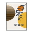 thumbnail image 1 of Designart 'Abstract Shapes With Botanical Minimalist Leaf I' Modern Framed Canvas Wall Art Print, 1 of 5