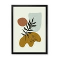 thumbnail image 1 of Designart 'Abstract Shapes With Botanical Minimalist Leaf II' Modern Framed Art Print, 1 of 4