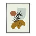 thumbnail image 1 of Designart 'Abstract Shapes With Botanical Minimalist Leaf II' Modern Framed Canvas Wall Art Print, 1 of 5