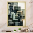 thumbnail image 1 of Designart "Abstract Shapes With Indigo Illusion I" Abstract Shapes Picture Framed Wall Art Prints, 1 of 5