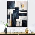 thumbnail image 1 of Designart "Abstract Shapes With Indigo Illusion VI" Abstract Shapes Floater Framed Canvas Art Print, 1 of 5