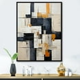thumbnail image 1 of Designart "Abstract Shapes With Ivory Illusions II" Abstract Shapes Floater Framed Canvas Wall Art, 1 of 5