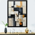 thumbnail image 1 of Designart "Abstract Shapes With Ivory Illusions II" Abstract Shapes Picture Framed Canvas Wall Art, 1 of 5