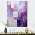 thumbnail image 1 of Designart "Abstract Shapes With Lilac Lattices" Abstract Shapes Canvas Art Print, 1 of 7
