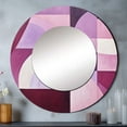 thumbnail image 1 of Designart "Abstract Shapes With Mauve Motion" Abstract Shapes Purple Large Round Mirror - Round Bedroom Mirror Wall Decor - Modern Round Printed Mirror - 36" x 36", 1 of 6