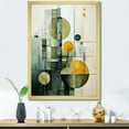 thumbnail image 1 of Designart "Abstract Shapes With Olive Orbits I" Abstract Shapes Picture Framed Canvas Art Print, 1 of 5